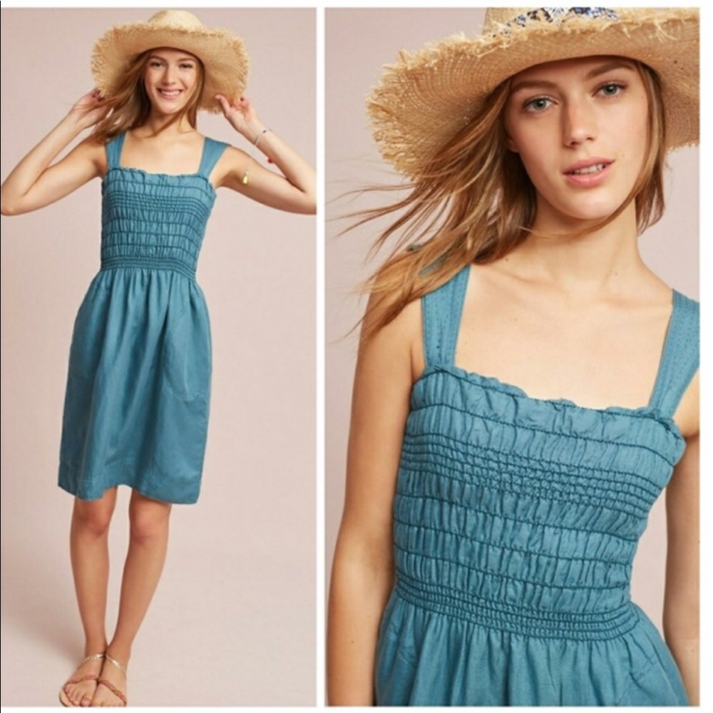 Anthro  Maeve Linen Summer Dress